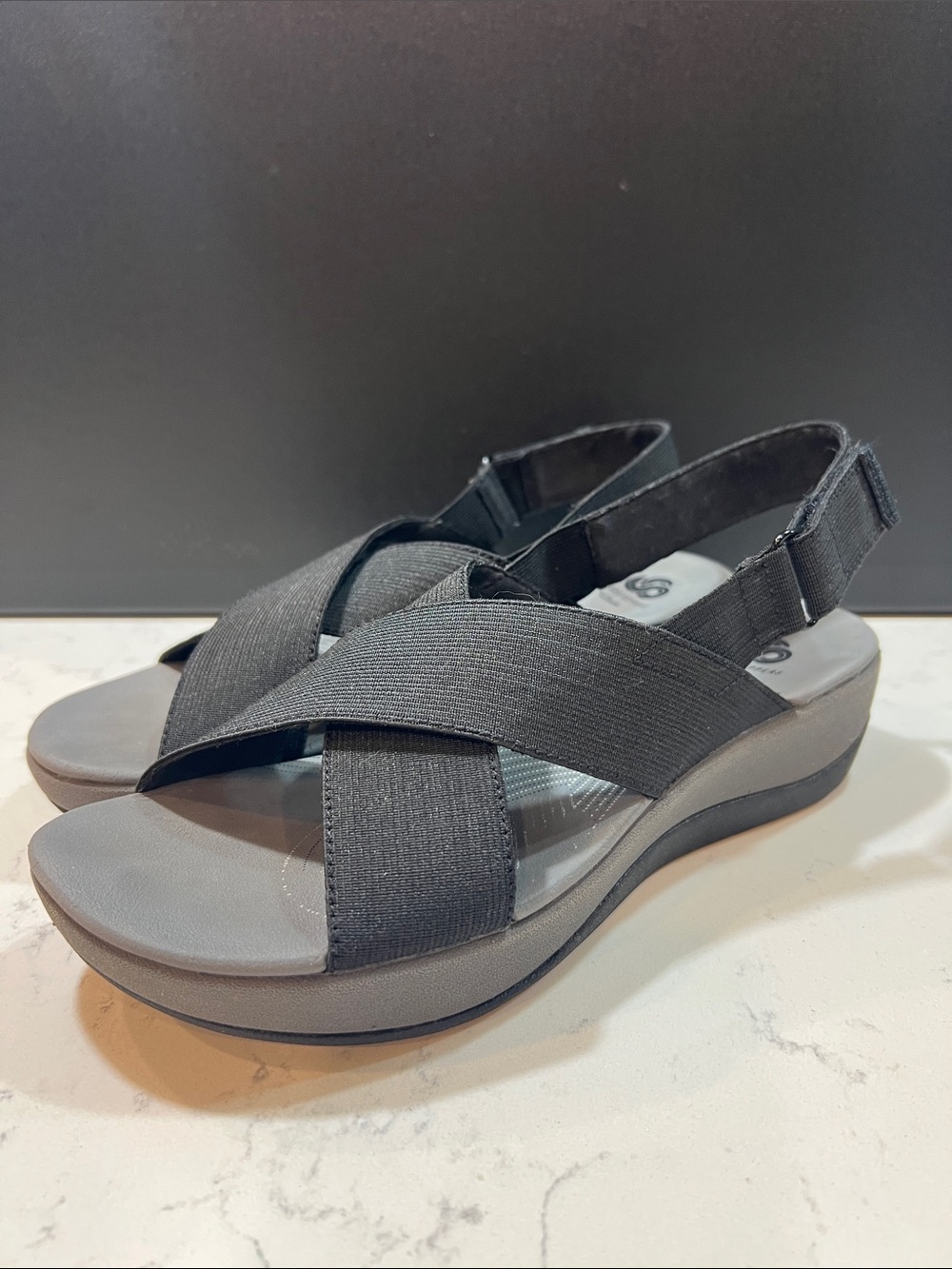 Clarks Cloudstepper Black Arla Kaydin Sandals Size 8 - Picture 7 of 16